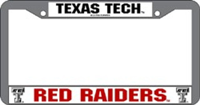 Marco de matrícula cromado de los Texas Tech Red Raiders