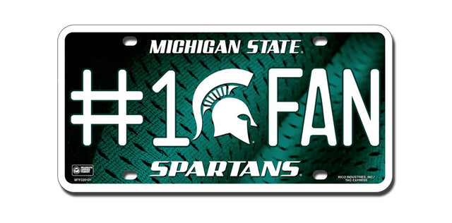 Matrícula de fanático de los Spartans del estado de Michigan n.° 1