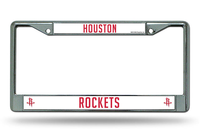 Houston Rockets License Plate Frame Chrome