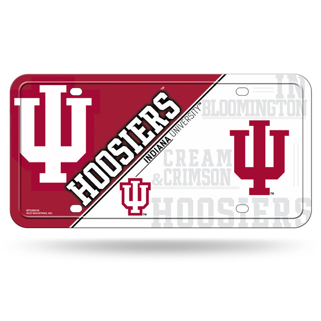 Indiana Hoosiers License Plate Metal