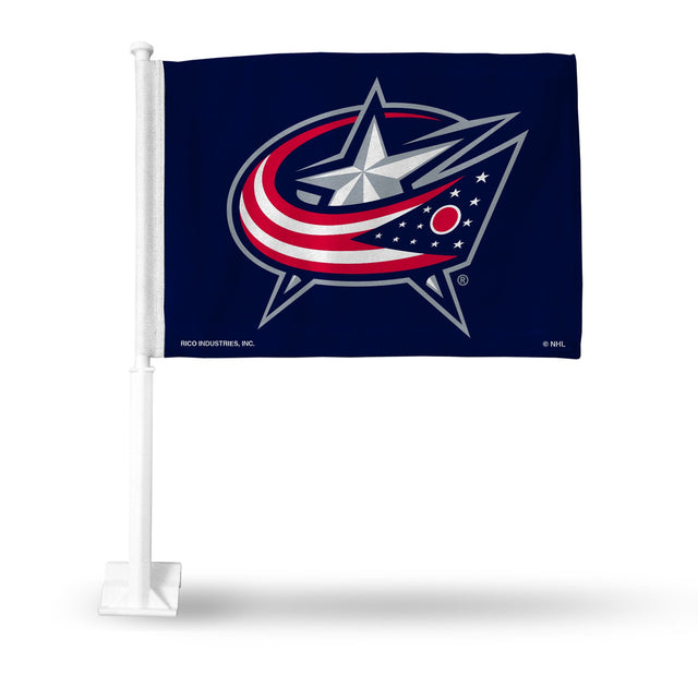 Coche con la bandera de los Columbus Blue Jackets