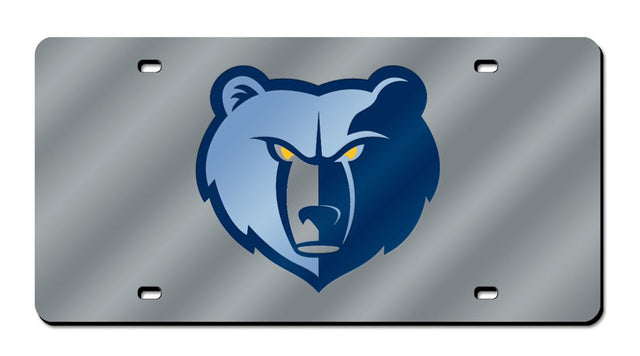 Matrícula de los Memphis Grizzlies cortada con láser en color plata