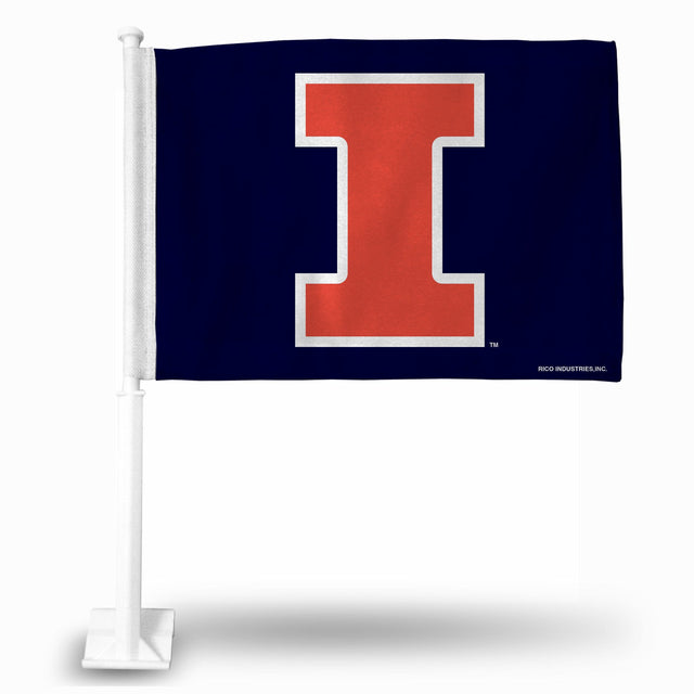 Automóvil con la bandera de Illinois Fighting Illini