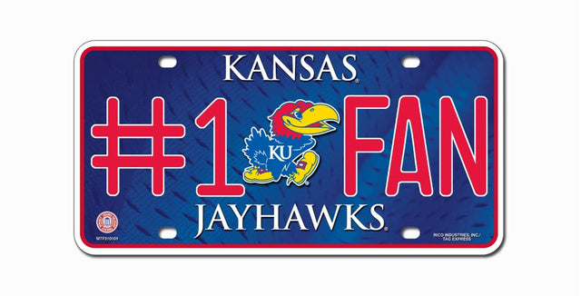 Matrícula de fanático de los Kansas Jayhawks n.° 1