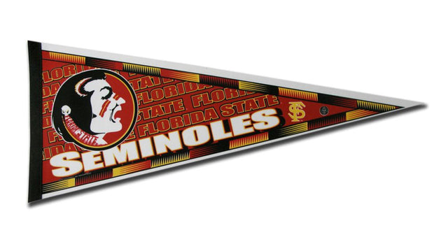 Banderín de los Florida State Seminoles, 12 x 30, en cartulina, Rico