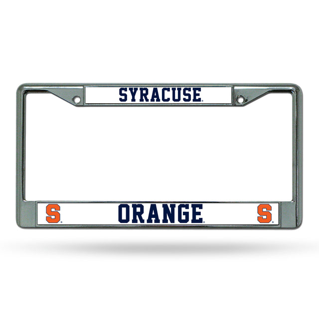 Syracuse Orange License Plate Frame Chrome