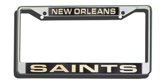 Marco para matrícula de los New Orleans Saints cortado con láser y cromado