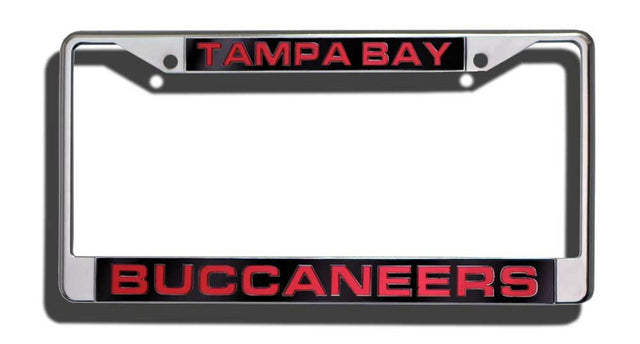 Tampa Bay Buccaneers License Plate Frame Laser Cut Chrome