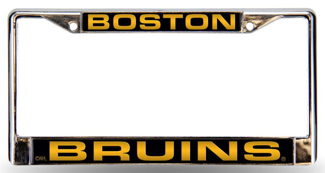 Boston Bruins Laser Cut Chrome License Plate Frame