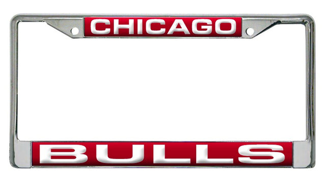 Chicago Bulls License Plate Frame Laser Cut Chrome