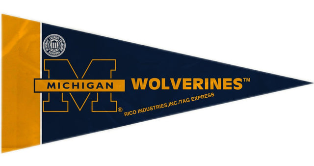 Juego de banderines de los Wolverines de Michigan, 8 piezas en miniatura