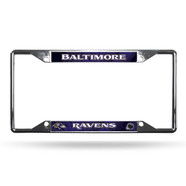 Baltimore Ravens License Plate Frame Chrome EZ View