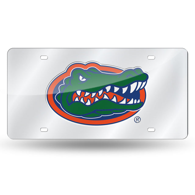 Matrícula de los Florida Gators cortada con láser en color plata