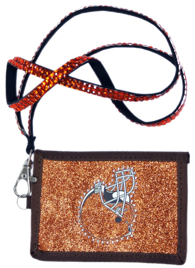 Cartera de los Cleveland Browns con cordón de cuentas