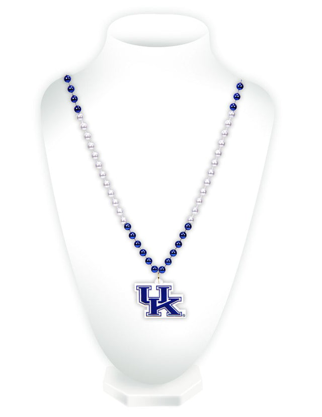 Cuentas de Kentucky Wildcats con medallón estilo Mardi Gras