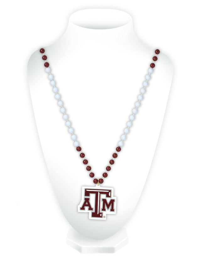 Cuentas de los Aggies de Texas A&amp;M con medallón estilo Mardi Gras