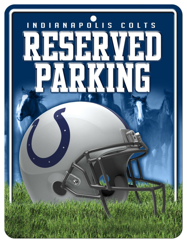 Letrero de metal para estacionamiento de los Indianapolis Colts