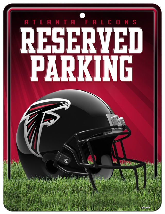 Letrero de estacionamiento de metal de los Atlanta Falcons