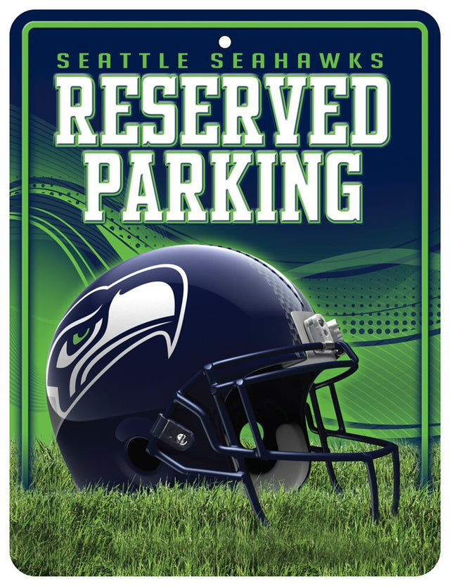 Letrero de metal para estacionamiento de los Seattle Seahawks