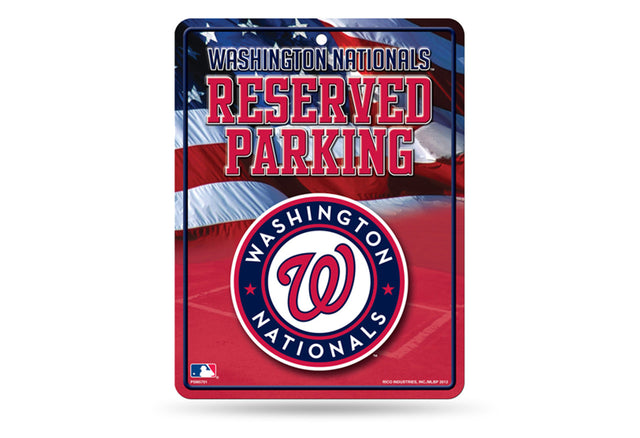 Letrero de estacionamiento de metal de Washington Nationals