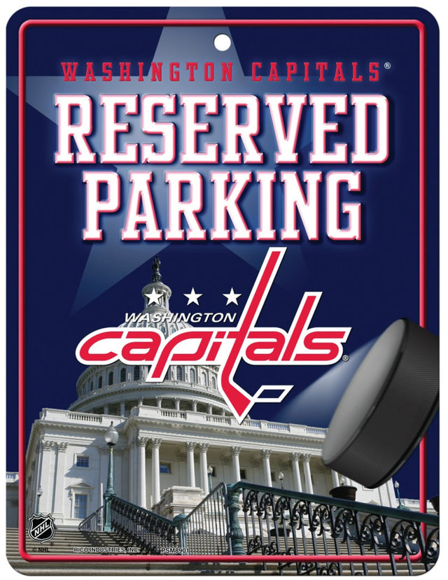 Letrero de estacionamiento de metal de Washington Capitals