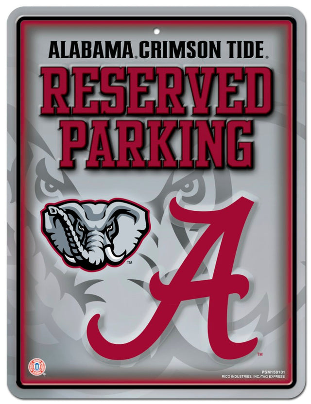 Letrero de metal para estacionamiento de Alabama Crimson Tide