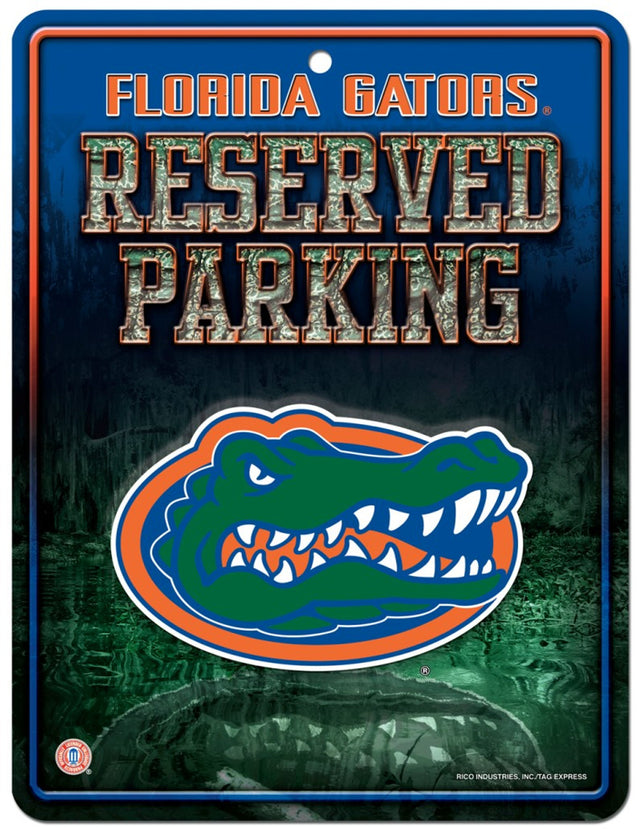 Letrero de estacionamiento de metal de Florida Gators