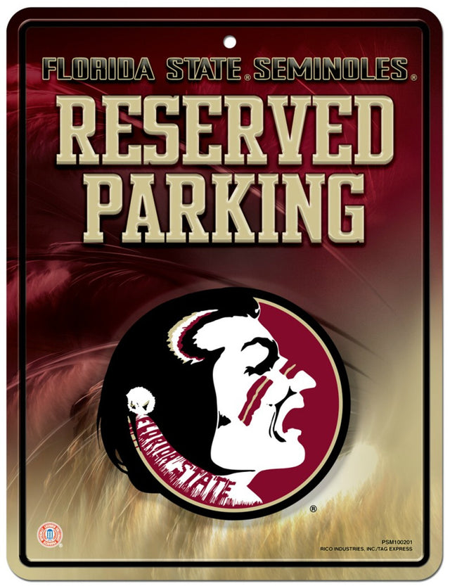 Florida State Seminoles Metal Parking Sign