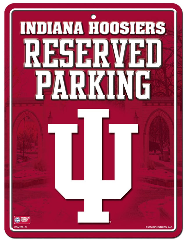 Letrero de estacionamiento de metal de Indiana Hoosiers