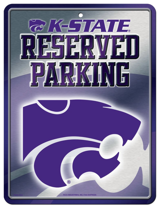 Letrero de estacionamiento de metal de Kansas State Wildcats