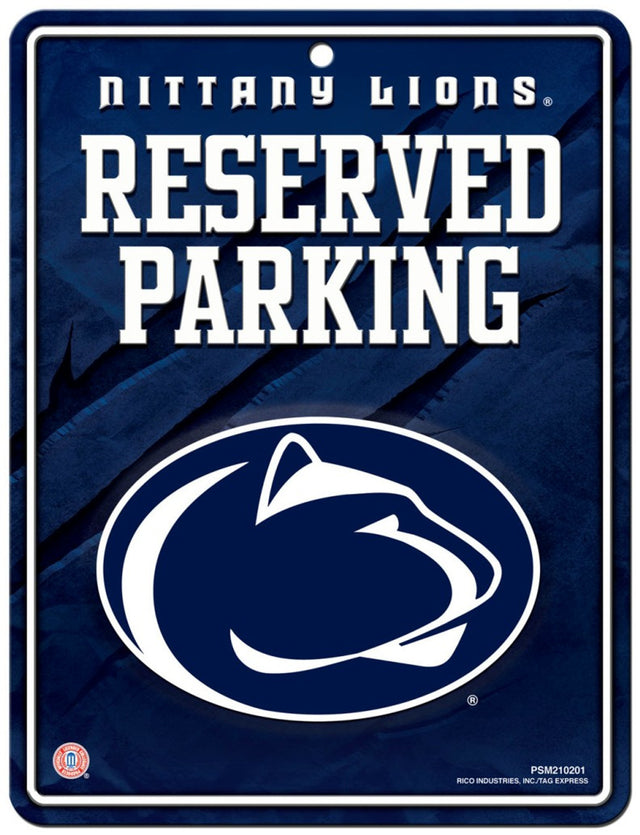 Letrero de metal para estacionamiento de los Penn State Nittany Lions