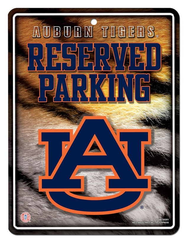 Letrero de estacionamiento de metal de Auburn Tigers