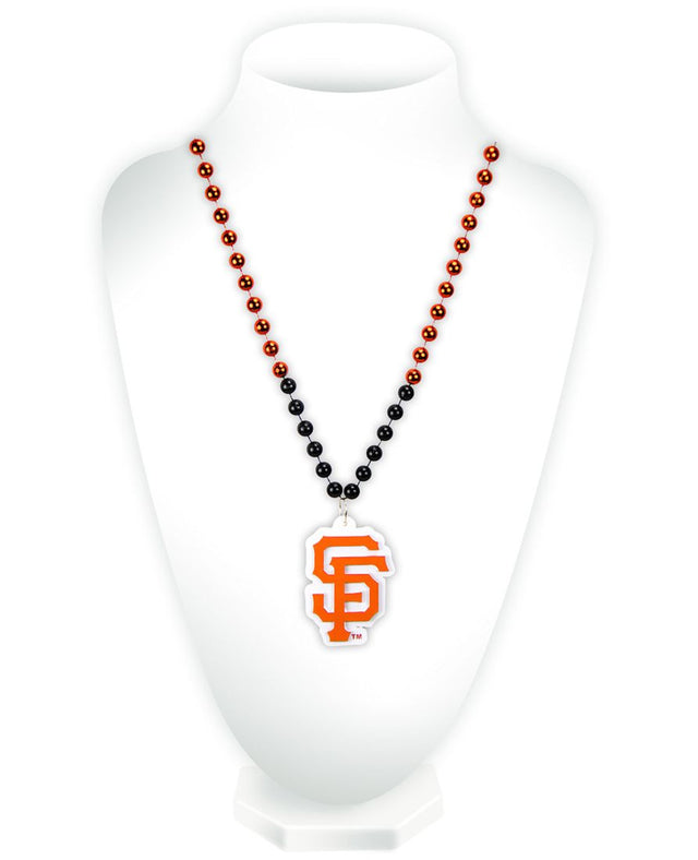 San Francisco Giants Beads with Medallion Mardi Gras Style