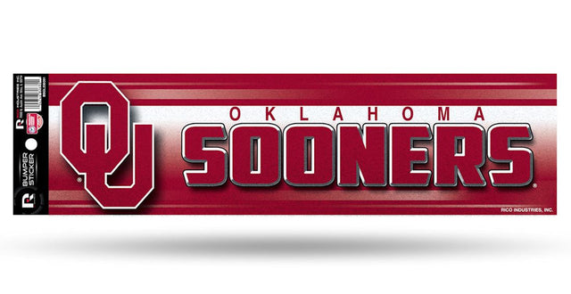 Calcomanía para parachoques con purpurina de los Oklahoma Sooners