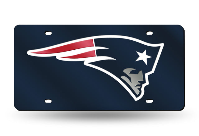 New England Patriots License Plate Laser Cut Navy