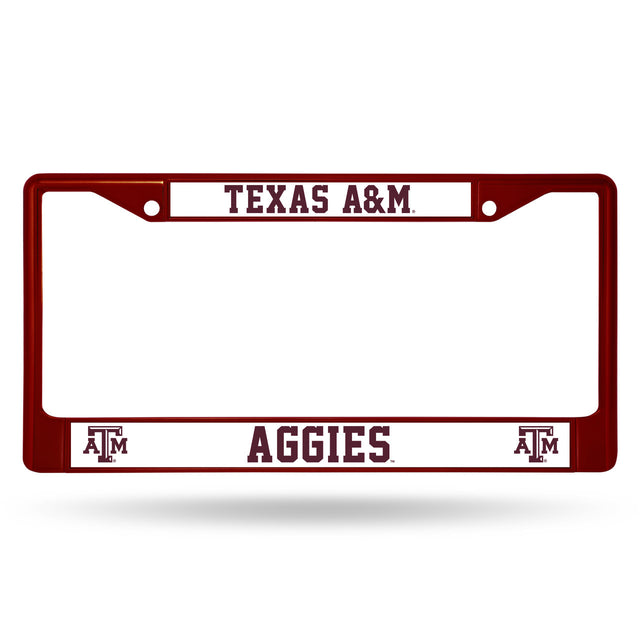 Marco para matrícula de Texas A&amp;M Aggies de metal color granate