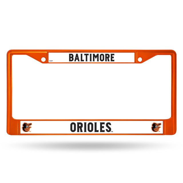 Baltimore Orioles License Plate Frame Metal Orange