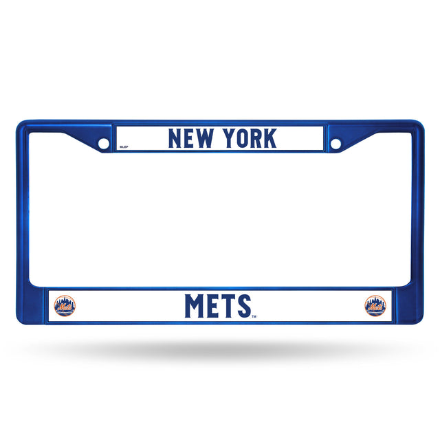 Marco para matrícula de los New York Mets de metal azul