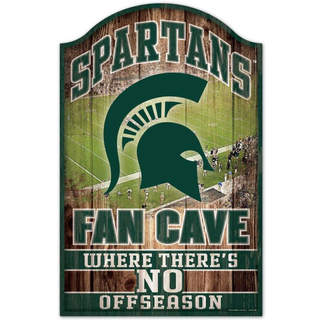 Michigan State Spartans Wood Sign 11" x 17" 1/4" thick