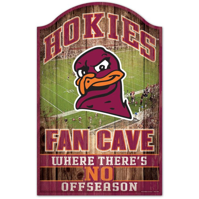 Virginia Tech Hokies Wood Sign 11" x 17" 1/4" thick