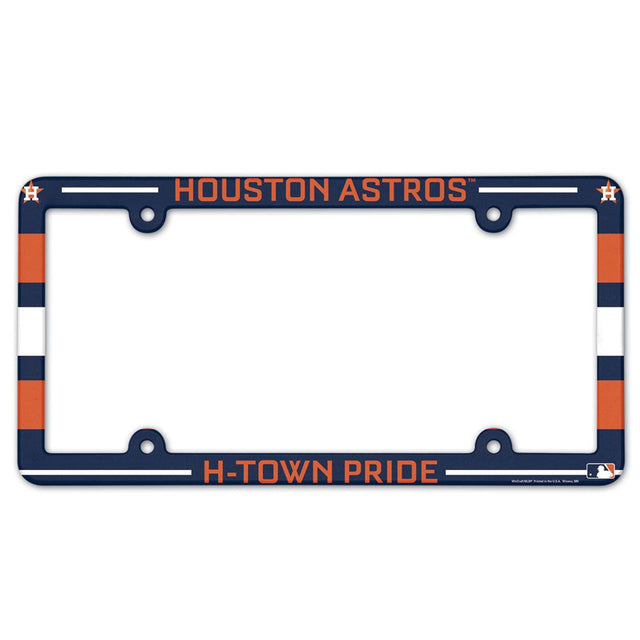 Houston Astros License Plate Frame Plastic Full Color Style