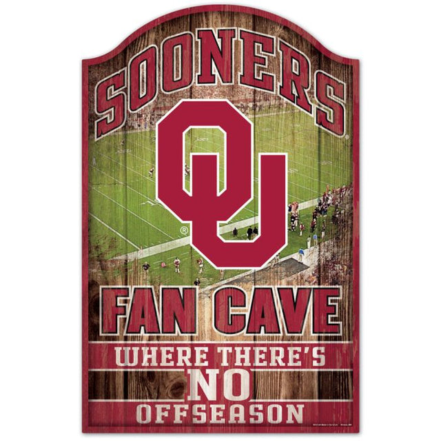 Oklahoma Sooners Wood Sign 11" x 17" 1/4" thick