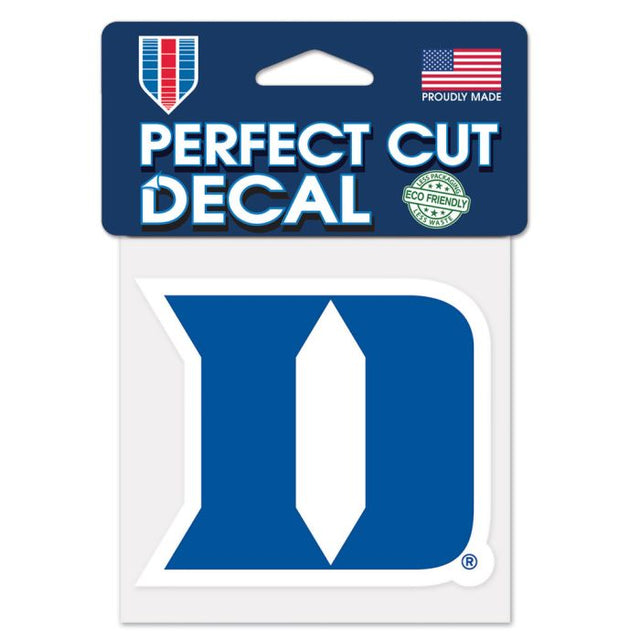 Calcomanía de color de corte perfecto de Duke Blue Devils de 4" x 4"