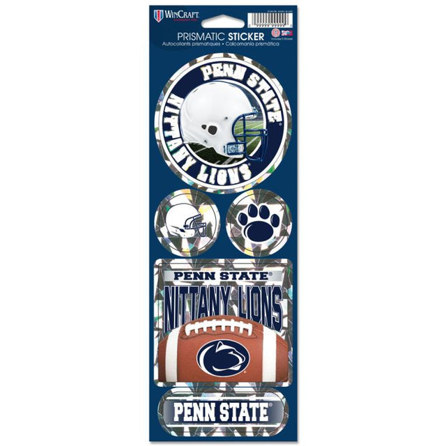 Calcomanía prismática de los Penn State Nittany Lions de 4" x 11"