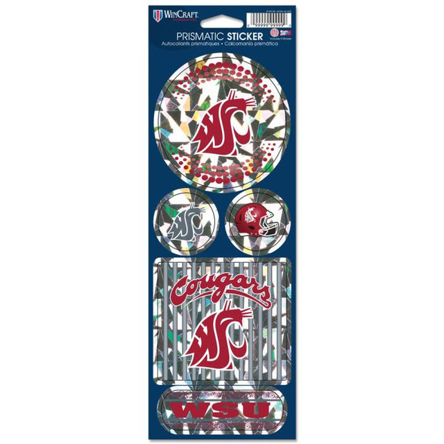 Washington State Cougars Prismatic Decal 4" x 11"