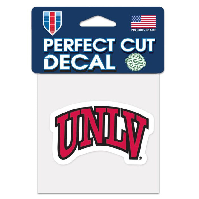 Calcomanía de color de corte perfecto de UNLV Rebels de 4" x 4"