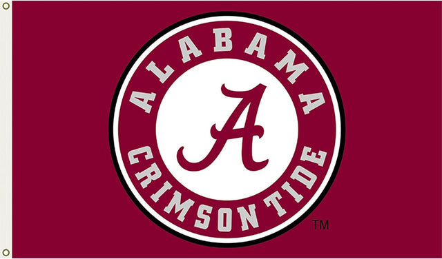 Bandera de Alabama Crimson Tide de 3 x 5 pulgadas con diseño circular A