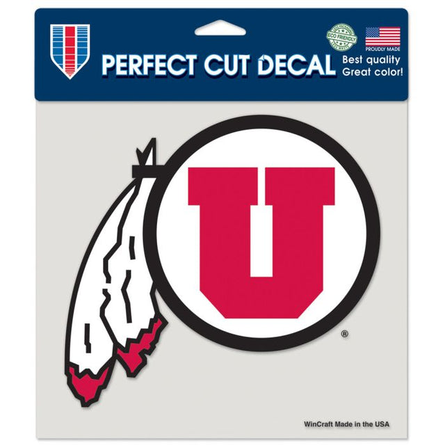 Utah Utes Perfect Cut Color Decal 8" x 8"