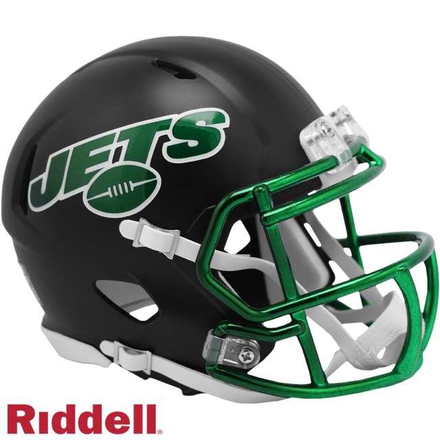 Réplica de casco Riddell Mini Speed ​​Style de los New York Jets para uso en el campo