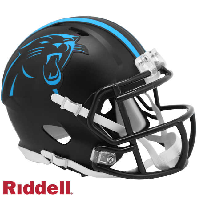 Réplica de casco de los Carolina Panthers Riddell Mini Speed ​​Style para uso en campo alternativo